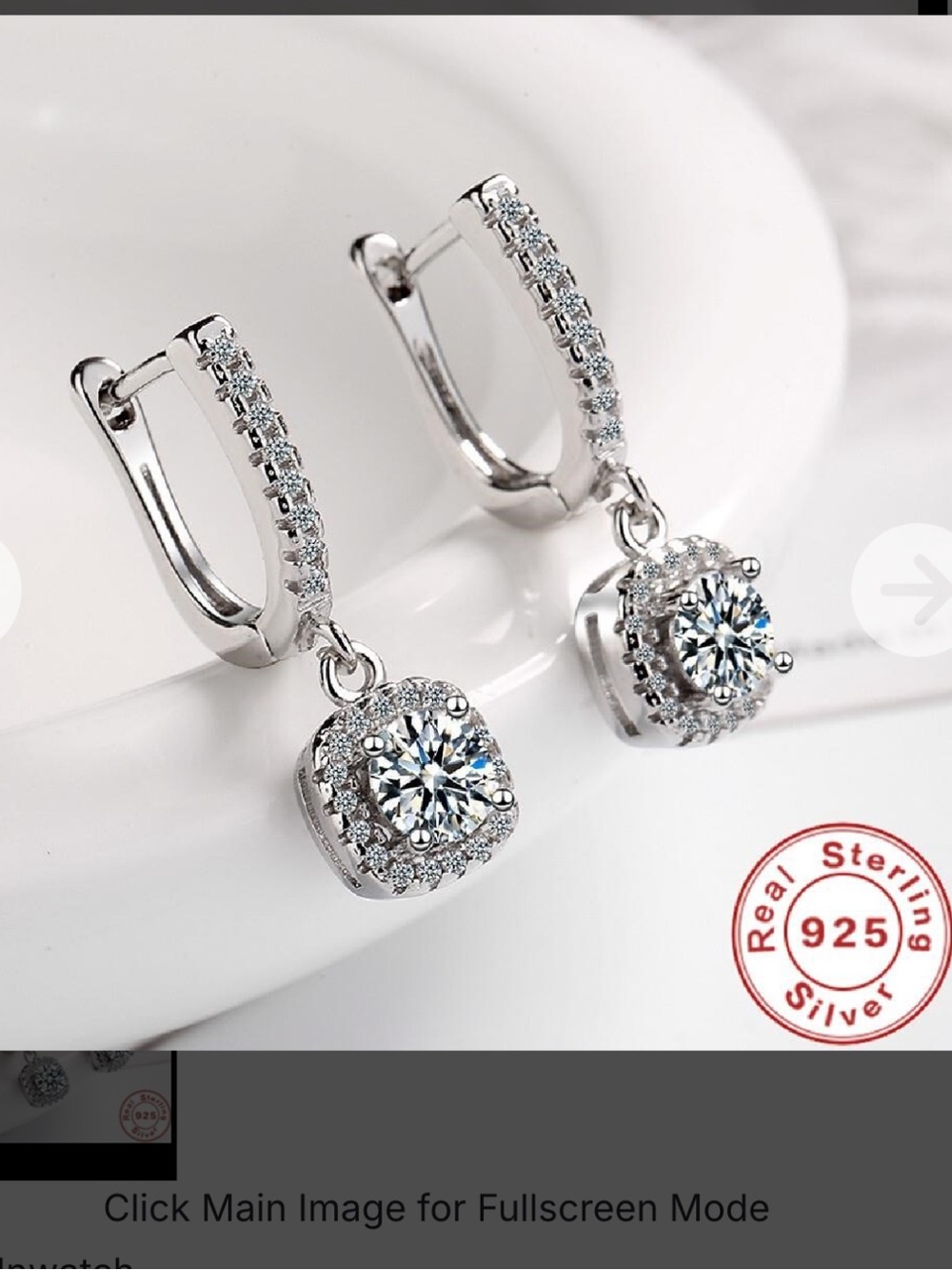2 CT MOISSANITE, HUGGIE HOOP EARRINGS